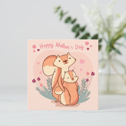 Muttertagskarte Feiertagskarte (Stehend Vorderseite)