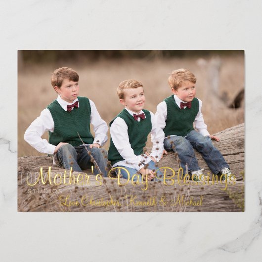 Muttertagskarte Folieneinladung (Vorderseite)