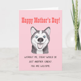 Muttertagskarte Funny-Husky-Hundekarte Karte