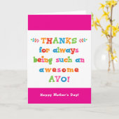 Muttertagskarte für Avo Karte (Gelbe Blume)