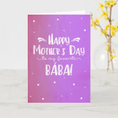 Muttertagskarte für Bába Karte (Gelbe Blume)