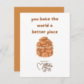 Muttertagskarte für Bäcker , Kekse backen Feiertagskarte (Vorne/Hinten)
