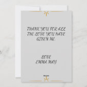 Muttertagskarte für Blume Feiertagskarte (Rückseite)