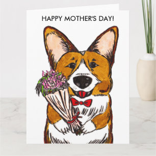 Muttertagskarte für Corgi-Mamas Karte