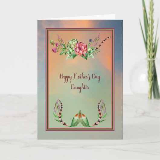 Muttertagskarte für Daughter Sky Design Karte (Vorderseite)