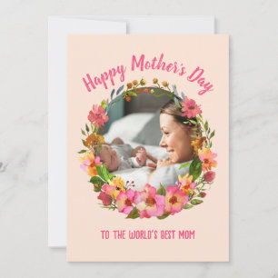 Muttertagskarte "Für die beste Mama der Welt" Feiertagskarte