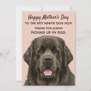 Muttertagskarte für die Hunde-Newfie-Mama Einladung