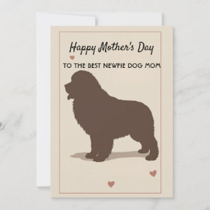 Muttertagskarte für die Hunde-Newfie-Mama Einladung