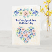 Muttertagskarte für eine besondere Tante Karte (Gelbe Blume)