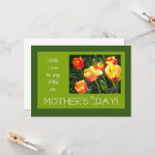 Muttertagskarte für eine Ehefrau Karte (Vorderseite/Rückseite Beispiel)