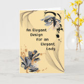 Muttertagskarte für eine elegante Mama Karte (Gelbe Blume)