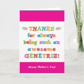 Muttertagskarte für Genetriz Karte (Vorderseite)