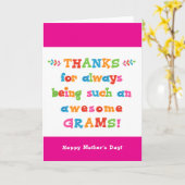 Muttertagskarte für Grams Karte (Gelbe Blume)