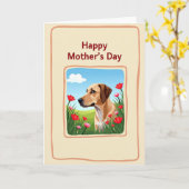 Muttertagskarte für Hunde Karte (Gelbe Blume)