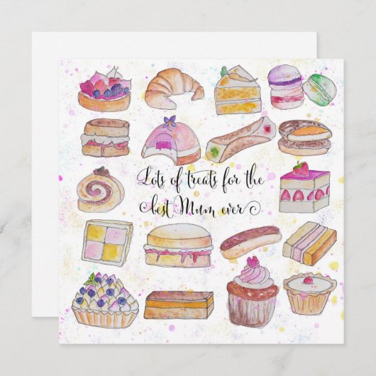 Muttertagskarte für Leckereien Feiertagskarte (Vorne/Hinten)