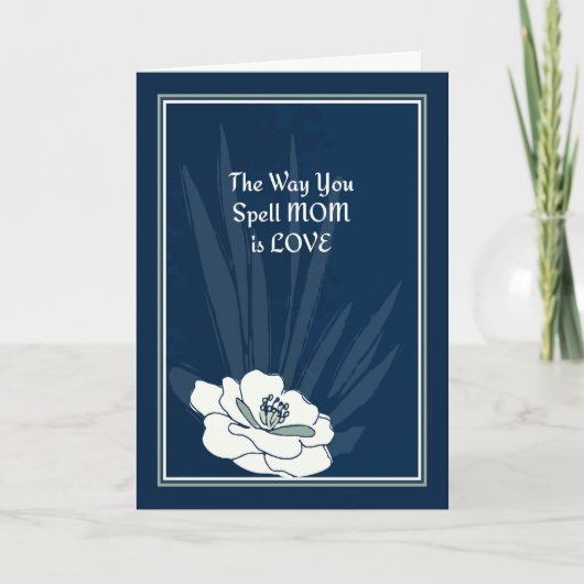 Muttertagskarte für Mama Dunkelblau Karte (Vorderseite)