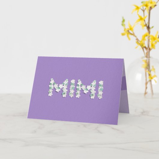 Muttertagskarte für Mimi Karte (Gelbe Blume)