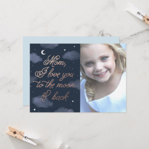 Muttertagskarte für Mond und zurück Karte