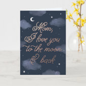 Muttertagskarte für Mond und zurück Karte (Gelbe Blume)