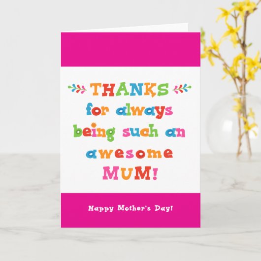 Muttertagskarte für Mutter Karte (Gelbe Blume)