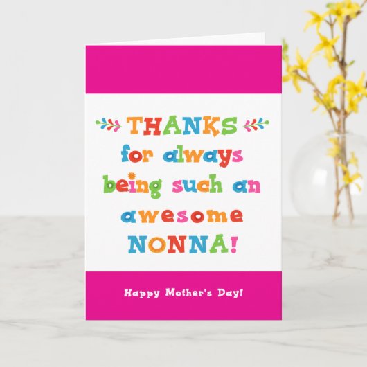 Muttertagskarte für Nonna Karte (Gelbe Blume)