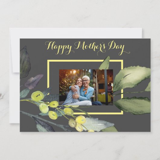 Muttertagskarte für Olivenzweig-Foto Feiertagskarte (Vorderseite)