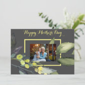 Muttertagskarte für Olivenzweig-Foto Feiertagskarte (Stehend Vorderseite)