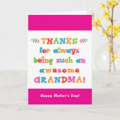 Muttertagskarte für Oma Karte (Gelbe Blume)