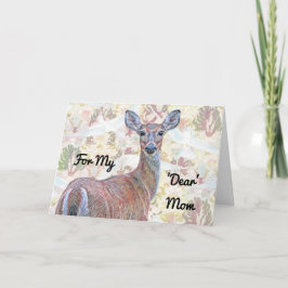 Muttertagskarte für Rehe und Tauben Karte