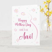 Muttertagskarte für schwangere Aai Karte (Gelbe Blume)