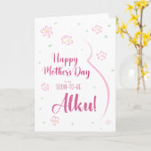 Muttertagskarte für Schwangere Alku Karte (Gelbe Blume)