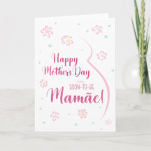 Muttertagskarte für Schwangere Mamãe