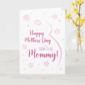 Muttertagskarte für schwangere Mami Karte (Gelbe Blume)