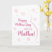 Muttertagskarte für schwangere Matka Karte (Gelbe Blume)