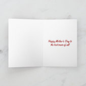 Muttertagskarte für Schwarz und Weiß Dankeskarte (Innenseite)