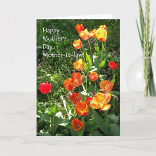 Muttertagskarte für Schwiegermutter - "Tulips" Karte