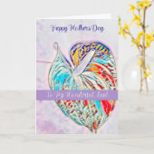 Muttertagskarte für Tante mit Anthurium Karte (Gelbe Blume)