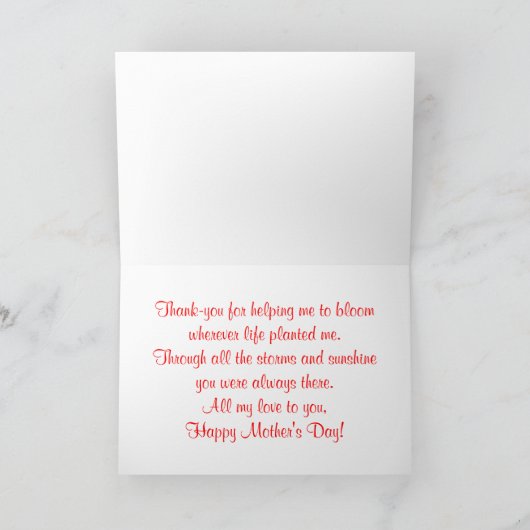 Muttertagskarte gepunkteter Blume Karte (Innenseite)