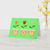 Muttertagskarte gepunkteter Blume Karte (Gelbe Blume)