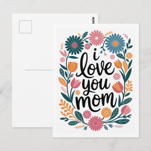 Muttertagskarte Glückwunsch Muttertagsgeschenk Postkarte (Vorne/Hinten)