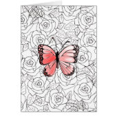 Muttertagskarte - Ihr Text - Schmetterling bei Ros (Vorne)