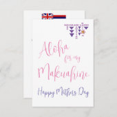 Muttertagskarte in Hawaiian Olelo (Vorne/Hinten)