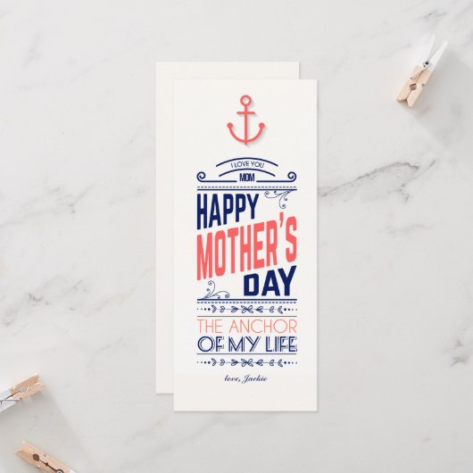 Muttertagskarte Karte (Vorderseite/Rückseite Beispiel)