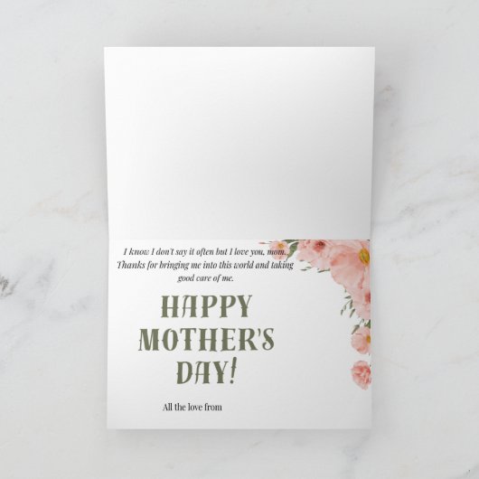 Muttertagskarte Karte (Innenseite)