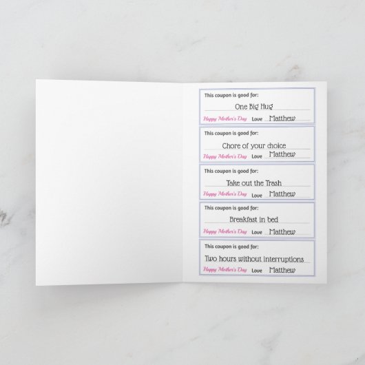 Muttertagskarte Karte (Innenseite)