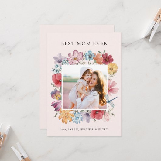 Muttertagskarte Karte (Vorderseite/Rückseite Beispiel)