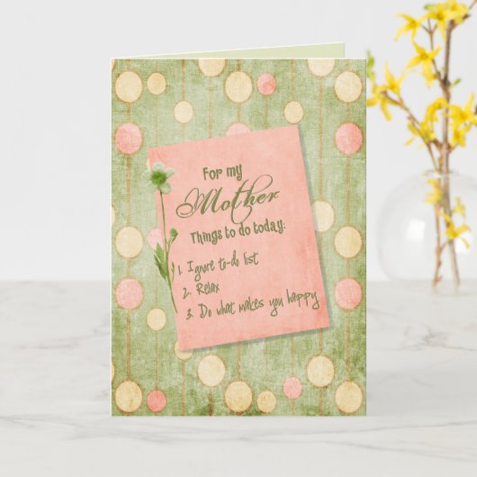 Muttertagskarte Karte (Gelbe Blume)