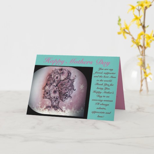 Muttertagskarte Karte (Gelbe Blume)