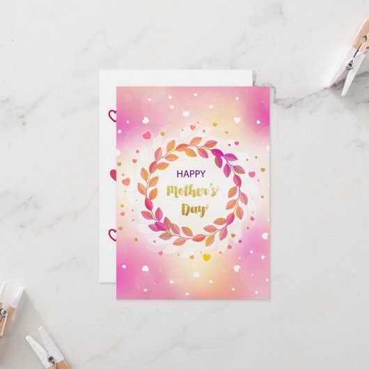 Muttertagskarte Karte (Vorderseite/Rückseite Beispiel)