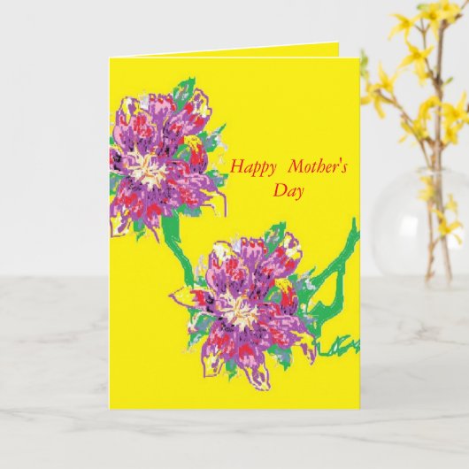 Muttertagskarte Karte (Gelbe Blume)